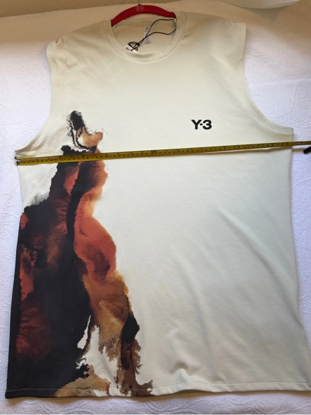 Y-3 Men’s White Sleeveless Graphic Muscle Tee - Picture 6 of 12